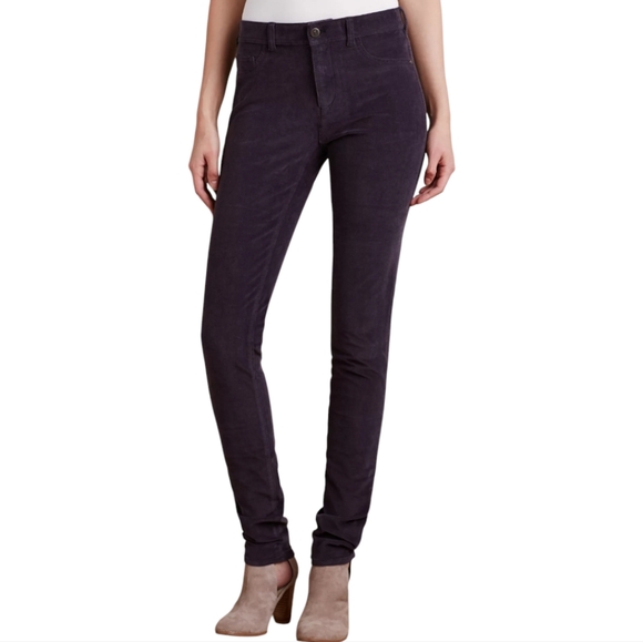 Pilcro and the Letterpress Serif Charcoal Gray Stretch Skinny Fit Cords Size 30 - Picture 1 of 14